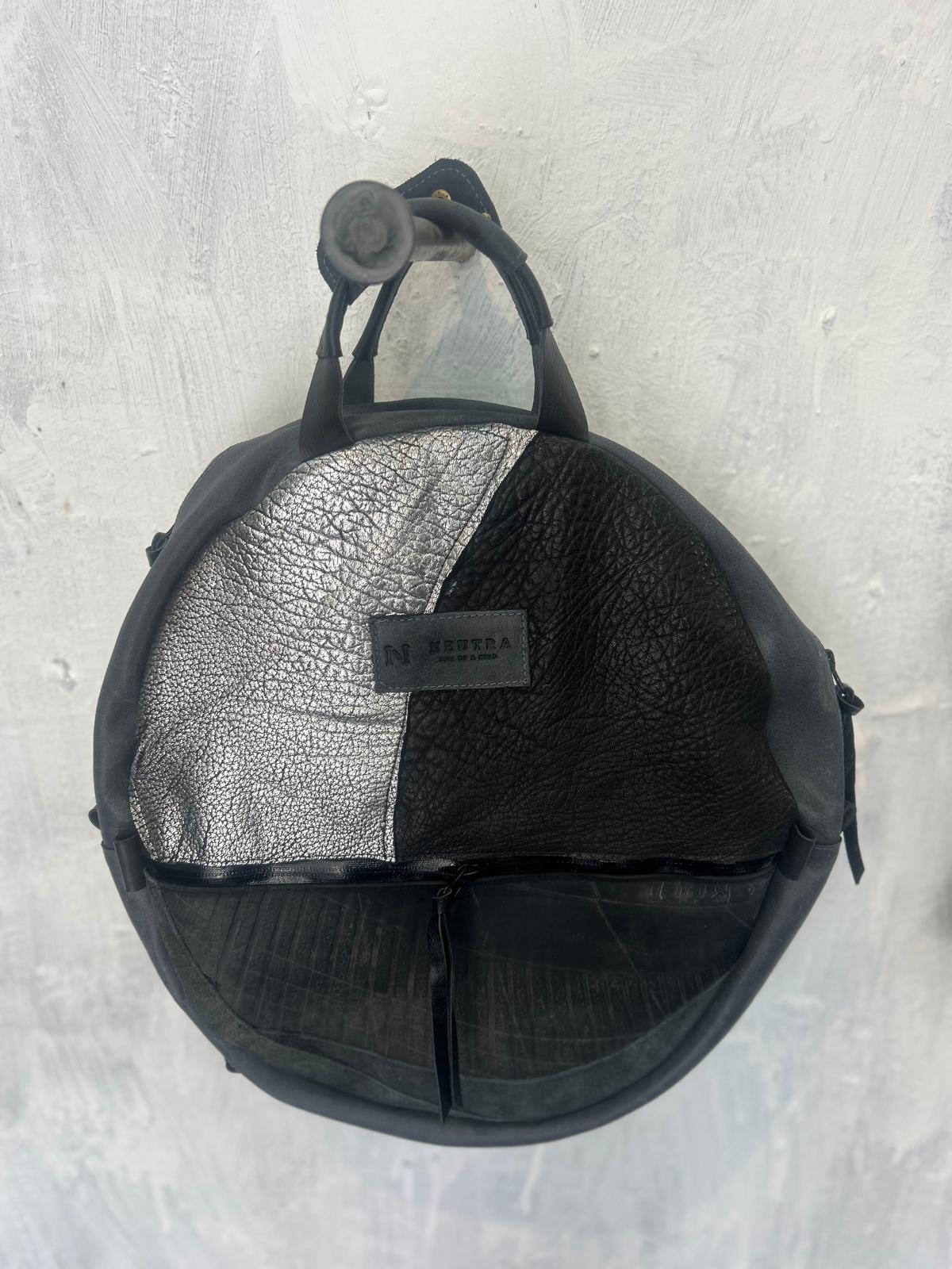 Blue moon  Backpack with silver patch