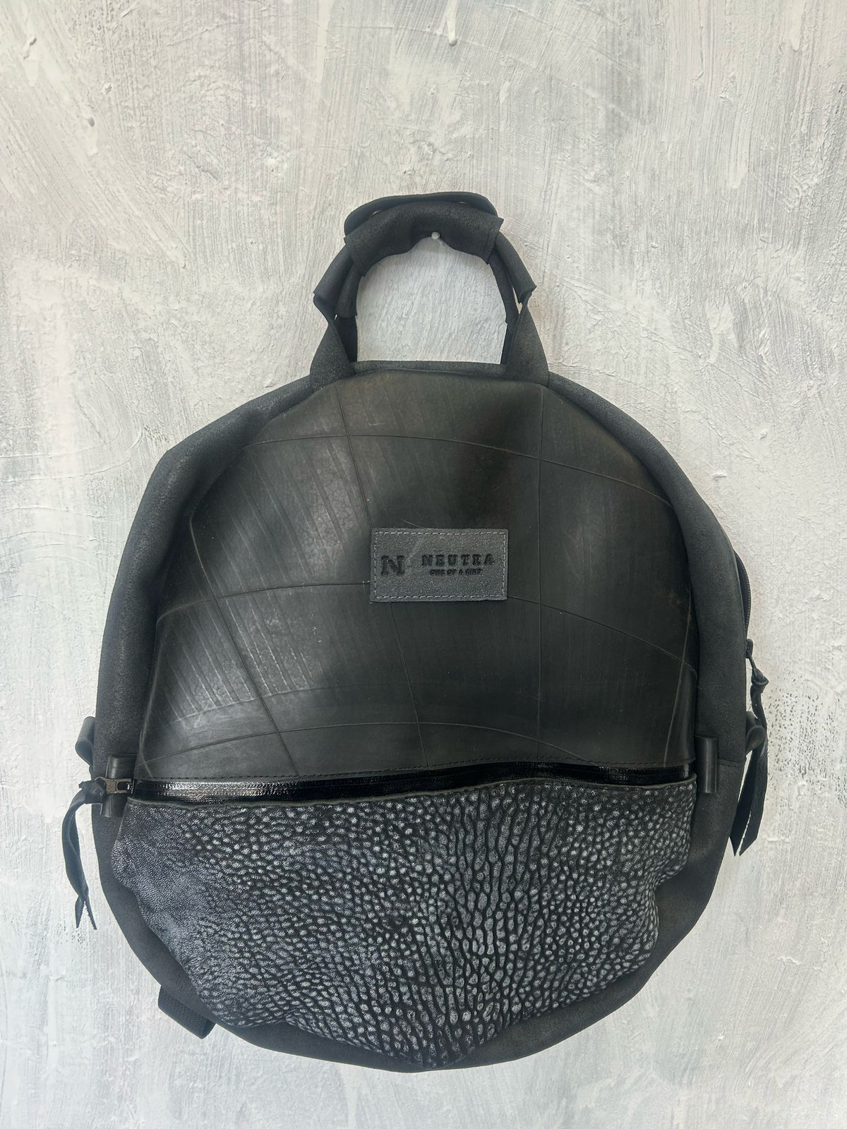 Blue moon  Backpack with an Italian grey patch